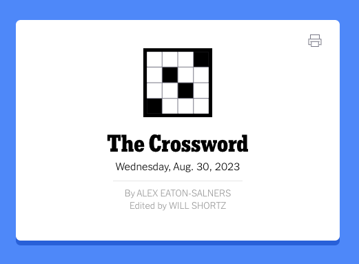 NYT Crossword