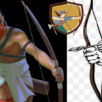 Animated Mississippian Holding a Bow and Arrow